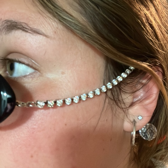 ESCADA Women's Round Oval Underwired Rhinestone Chain 90s E 1204 Sunglasse - Picture 4 of 4